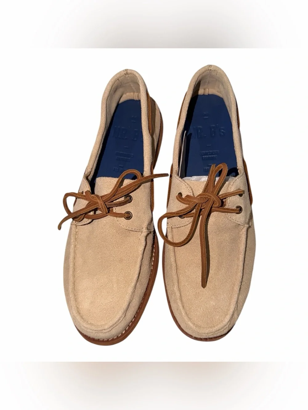 NEW Aldo Mr. B’s Beige Suede Boat Shoes Men’s Leather Lace-Up Moccasins Slip On